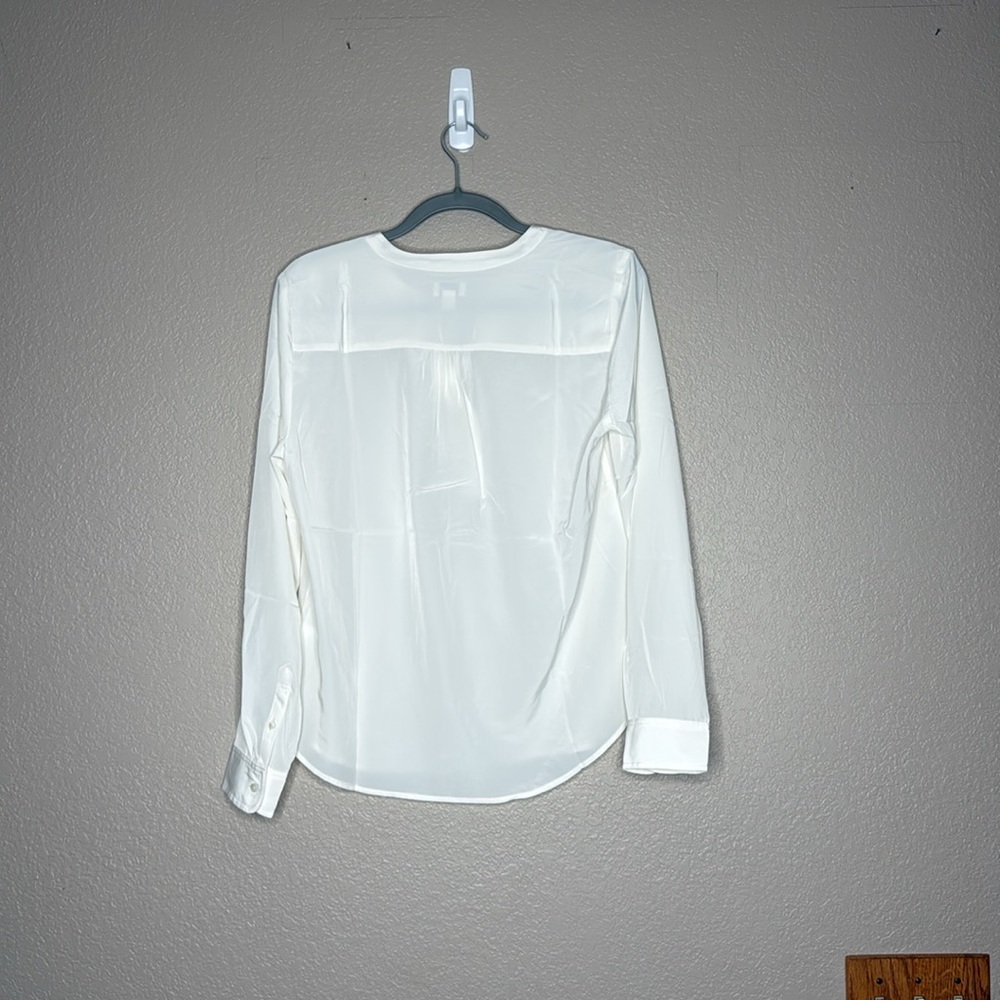 J. Crew Factory Popover Placket Blouse - Picture 10 of 11